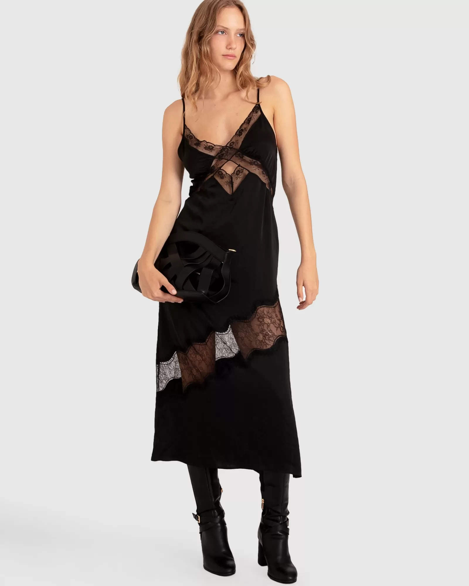 Belle & Bloom Heavenly Bodies Lace Slip Dress -