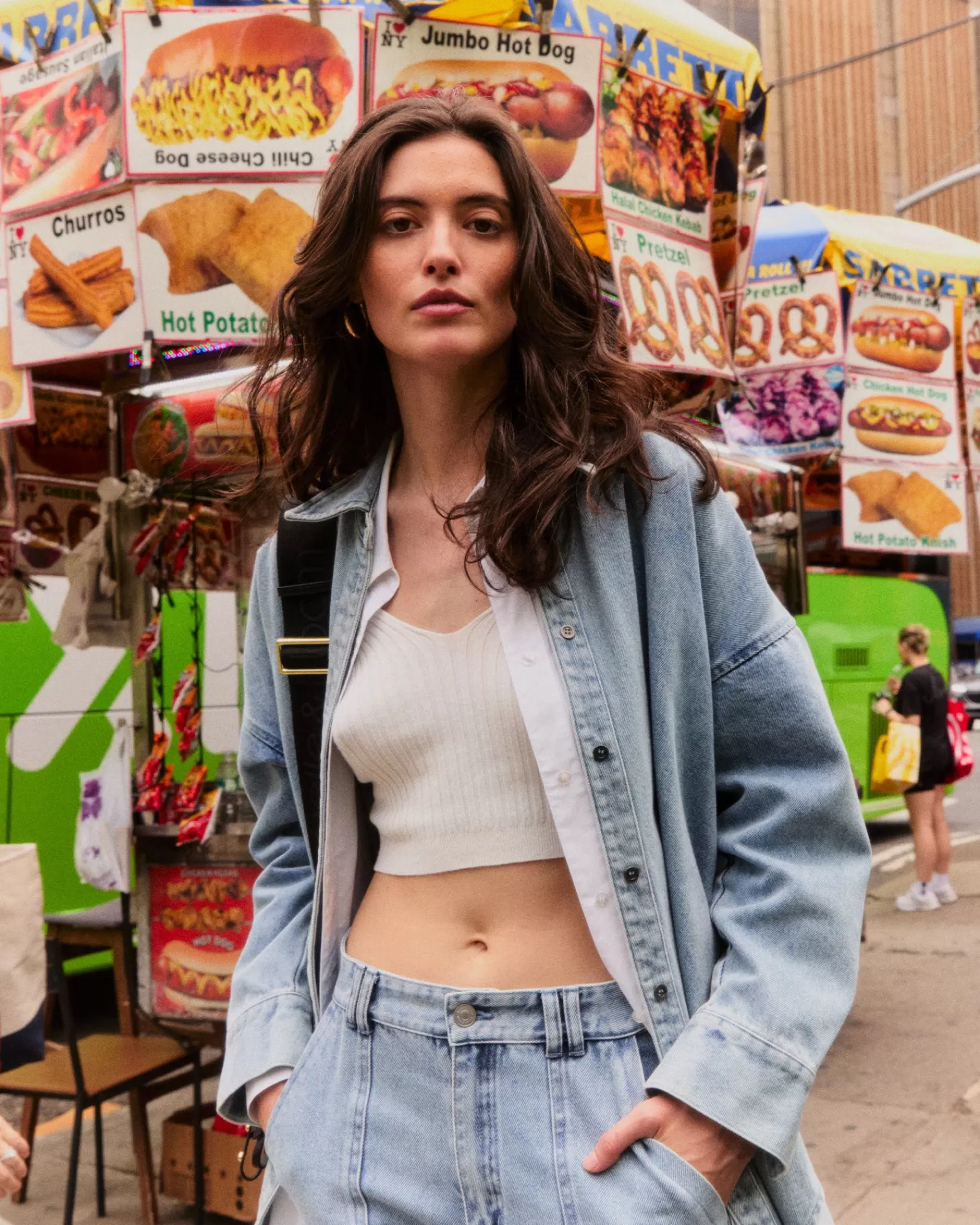 Belle & Bloom Into Him Oversized Denim Shirt -