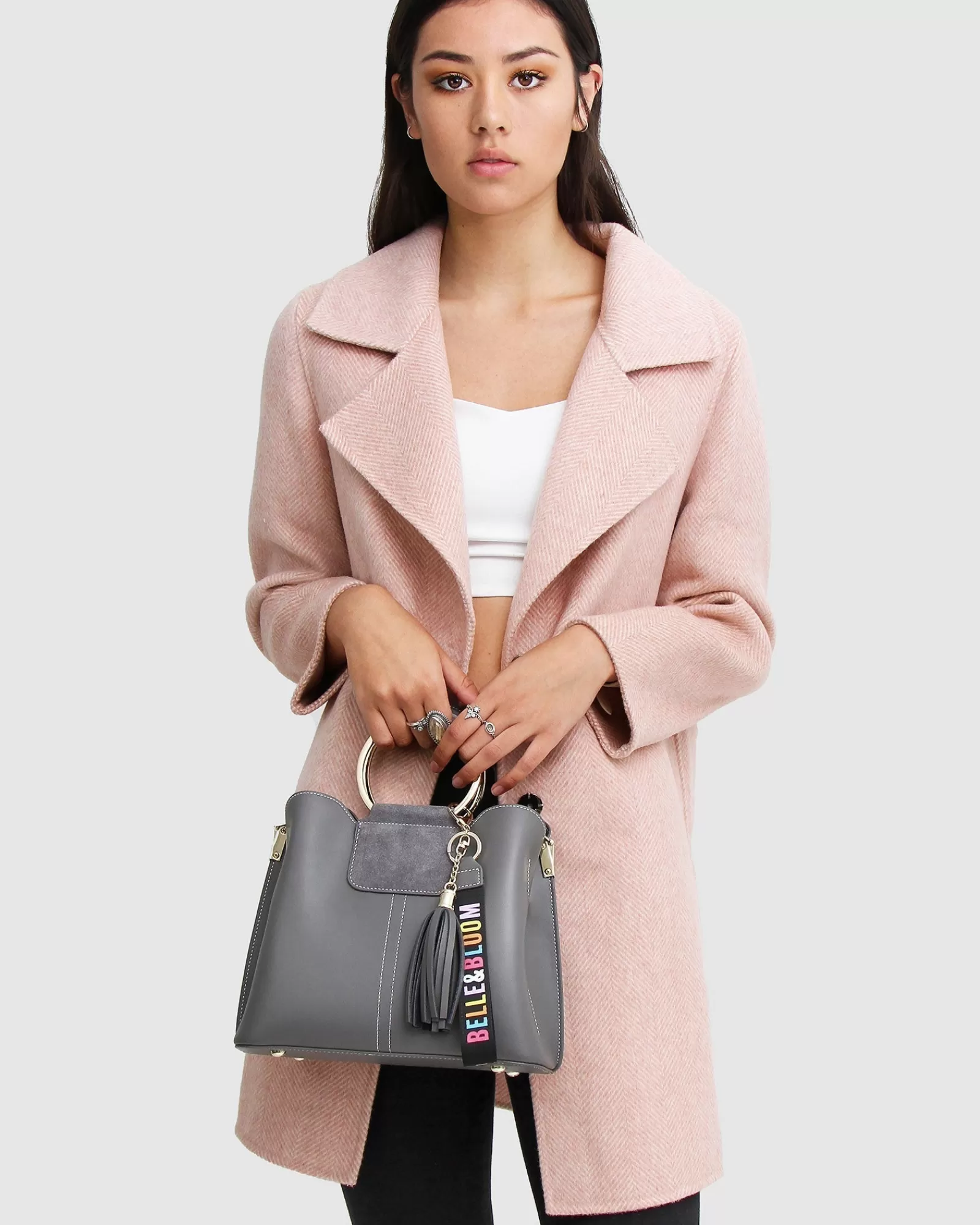 Belle & Bloom NEW FIT Ex-Boyfriend Wool Blend Oversized Jacket - Blush