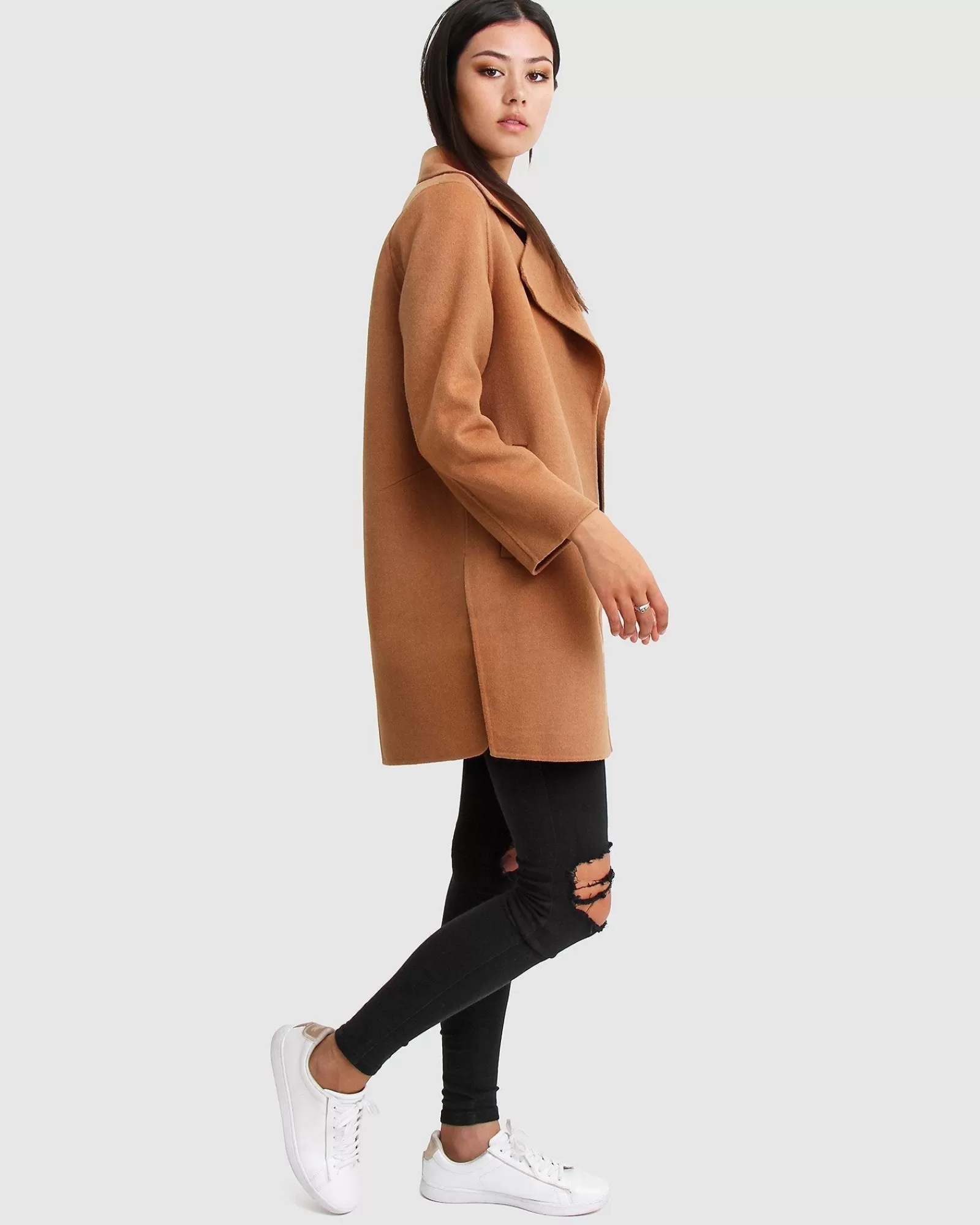 Belle & Bloom NEW FIT Ex-Boyfriend Wool Blend Oversized Jacket - Camel