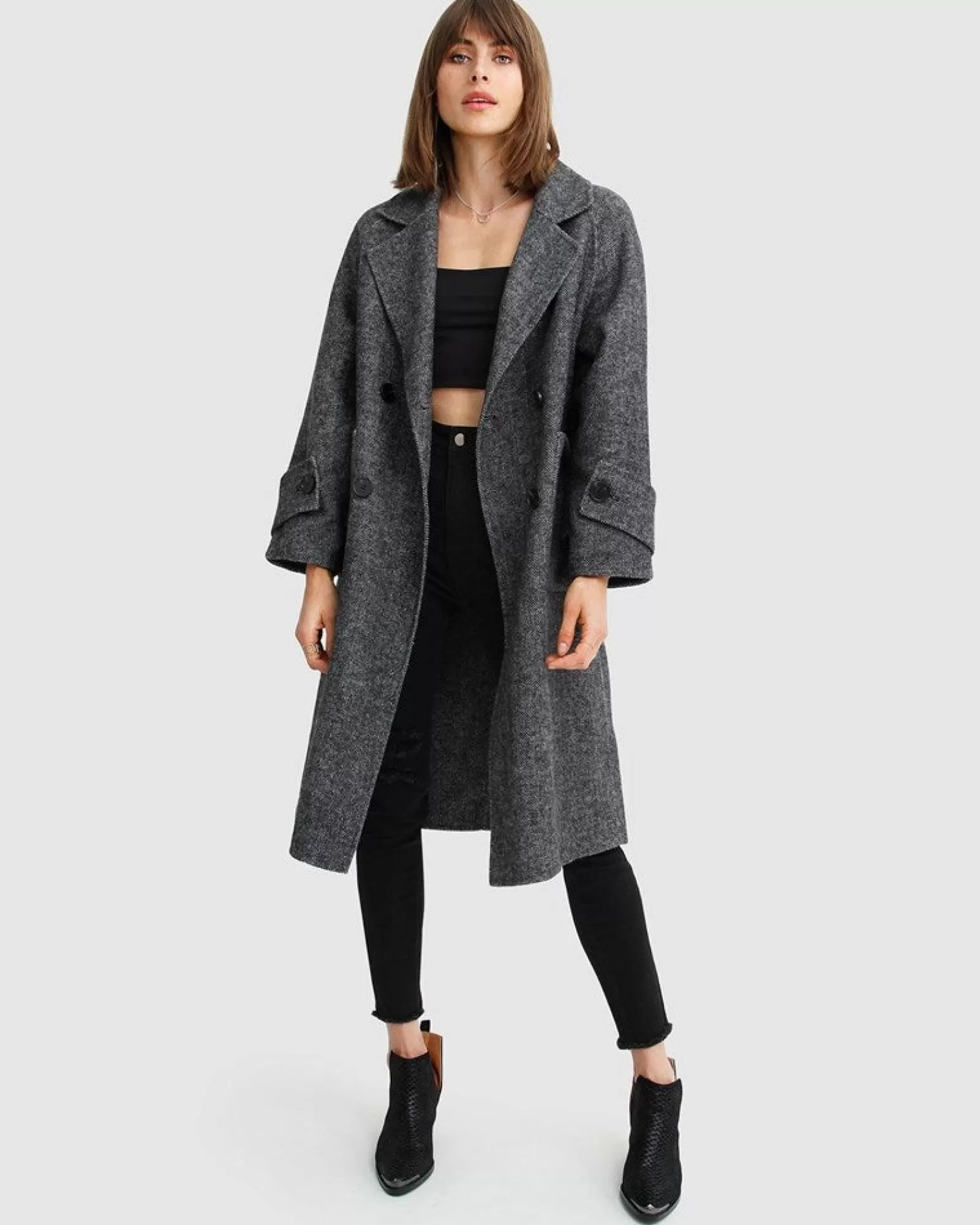 Belle & Bloom Rumour Has It Oversized Wool Blend Coat -