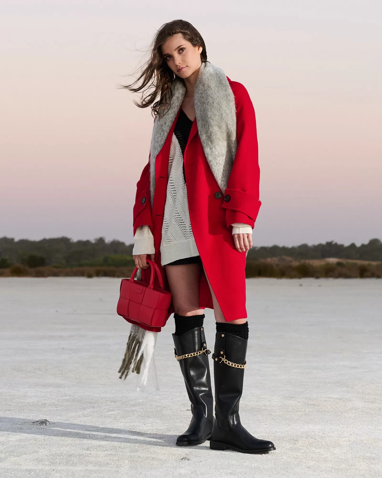 Belle & Bloom Rumour Has It Oversized Wool Blend Coat -