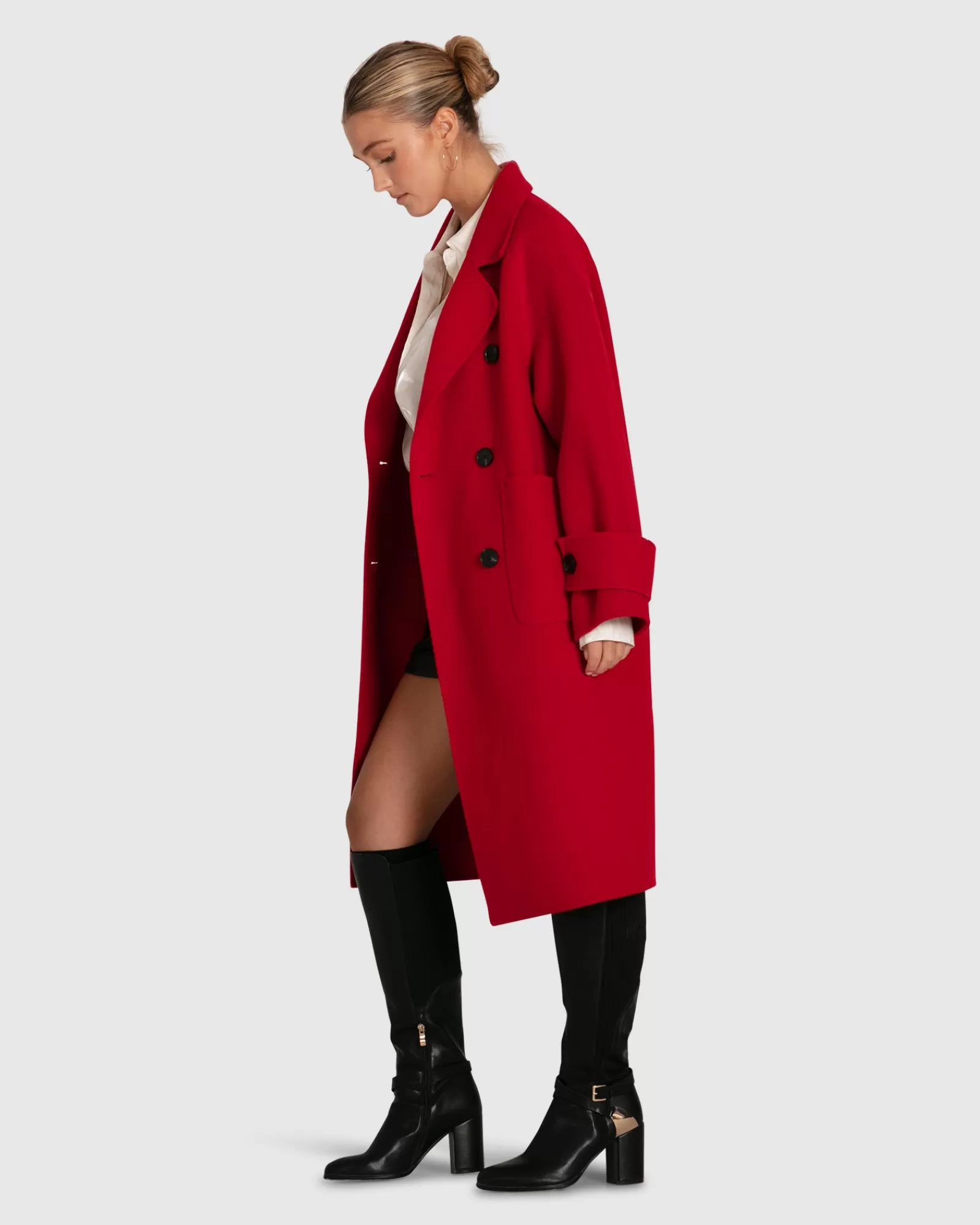 Belle & Bloom Rumour Has It Oversized Wool Blend Coat -
