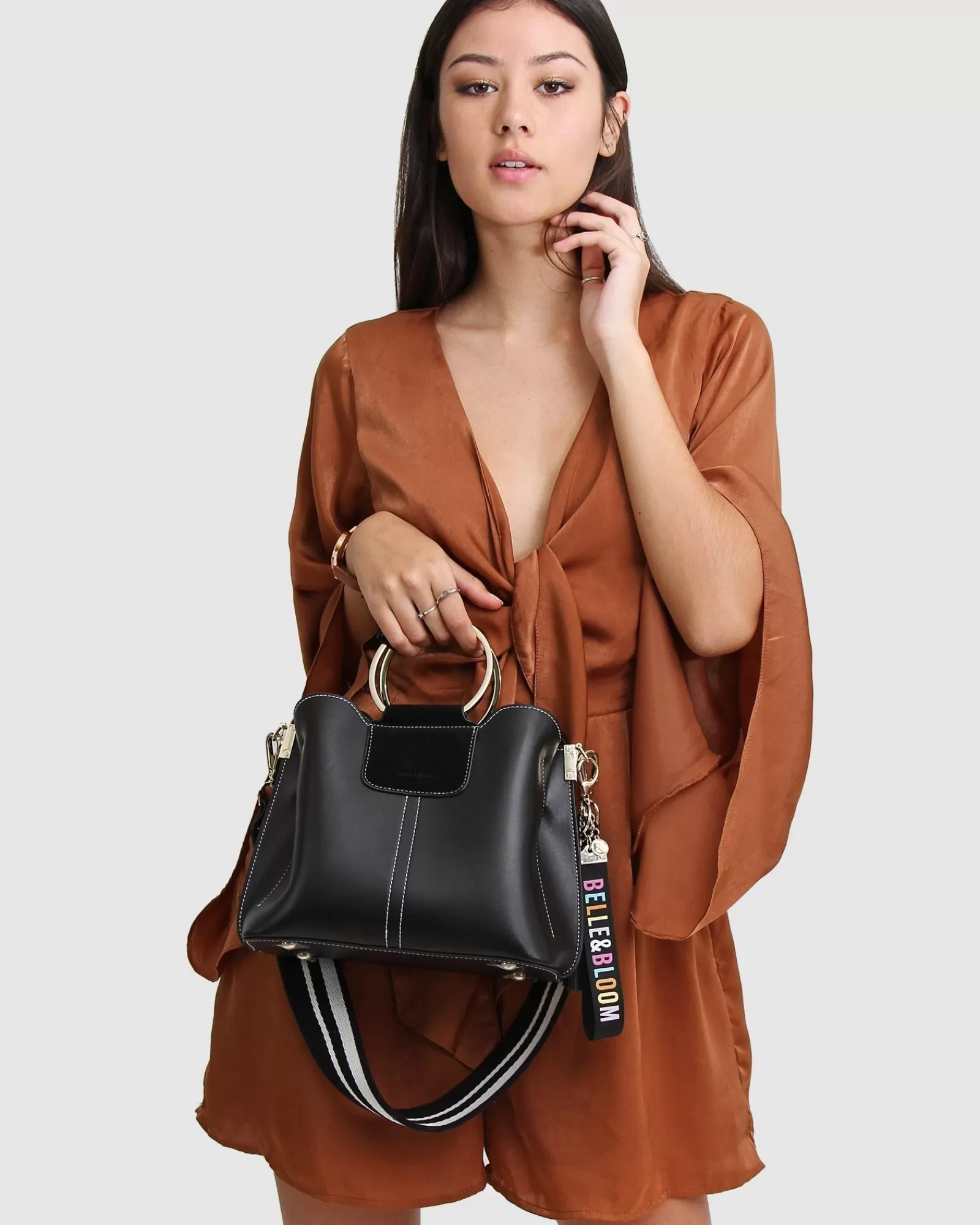 Belle & Bloom Twilight Leather Cross-Body Bag - Black