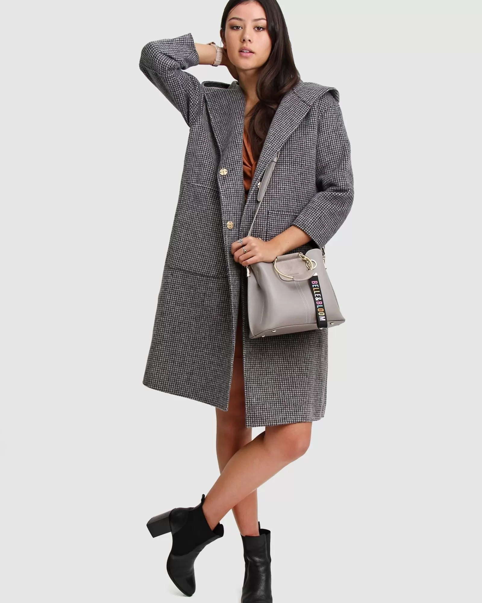 Belle & Bloom Twilight Leather Cross-Body Bag - Grey