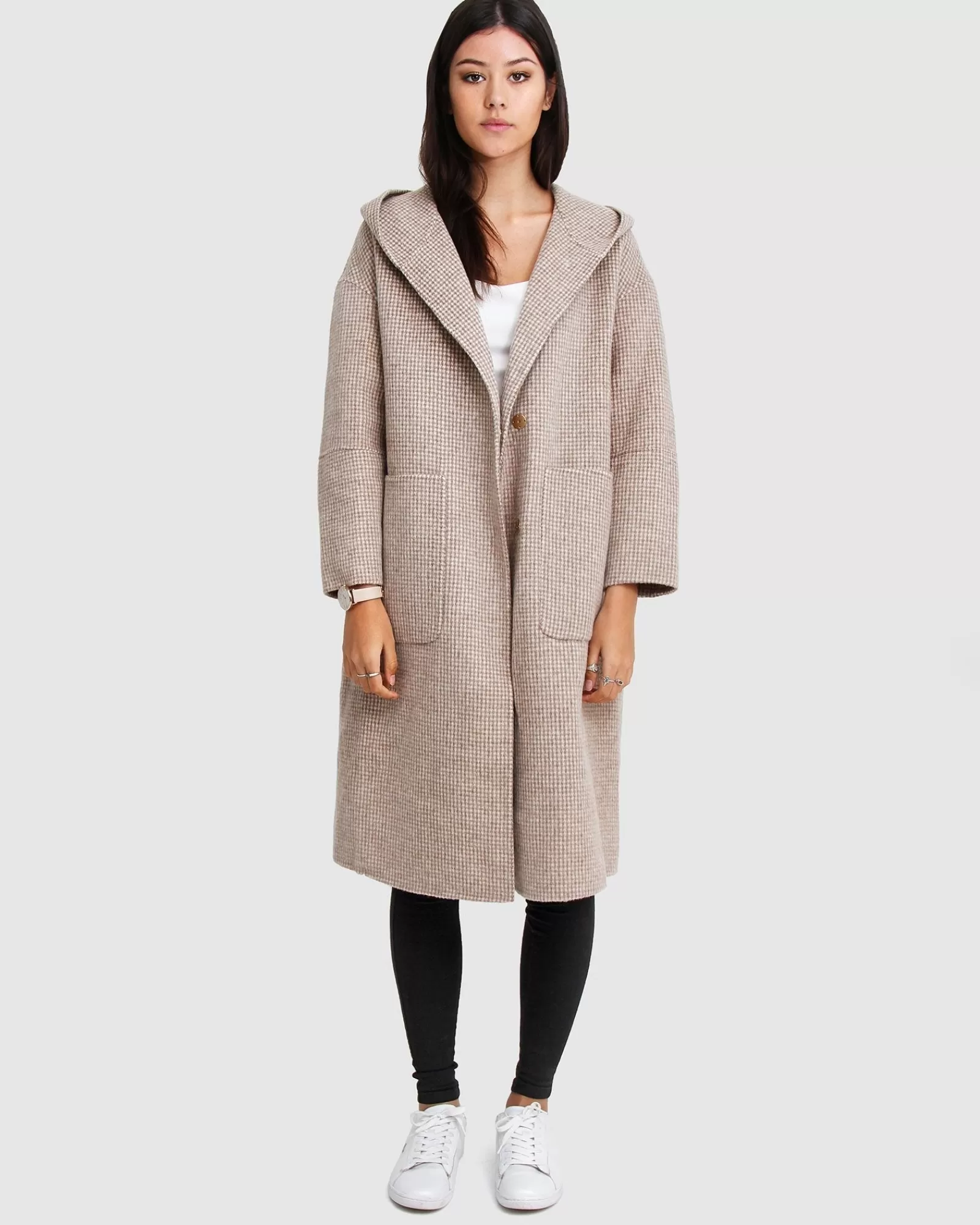 Belle & Bloom Walk This Way Wool Blend Oversized Coat -