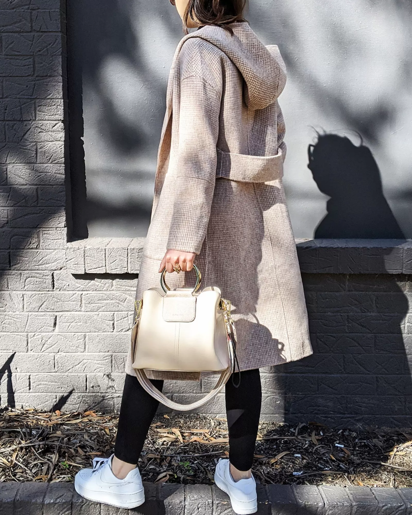 Belle & Bloom Walk This Way Wool Blend Oversized Coat -