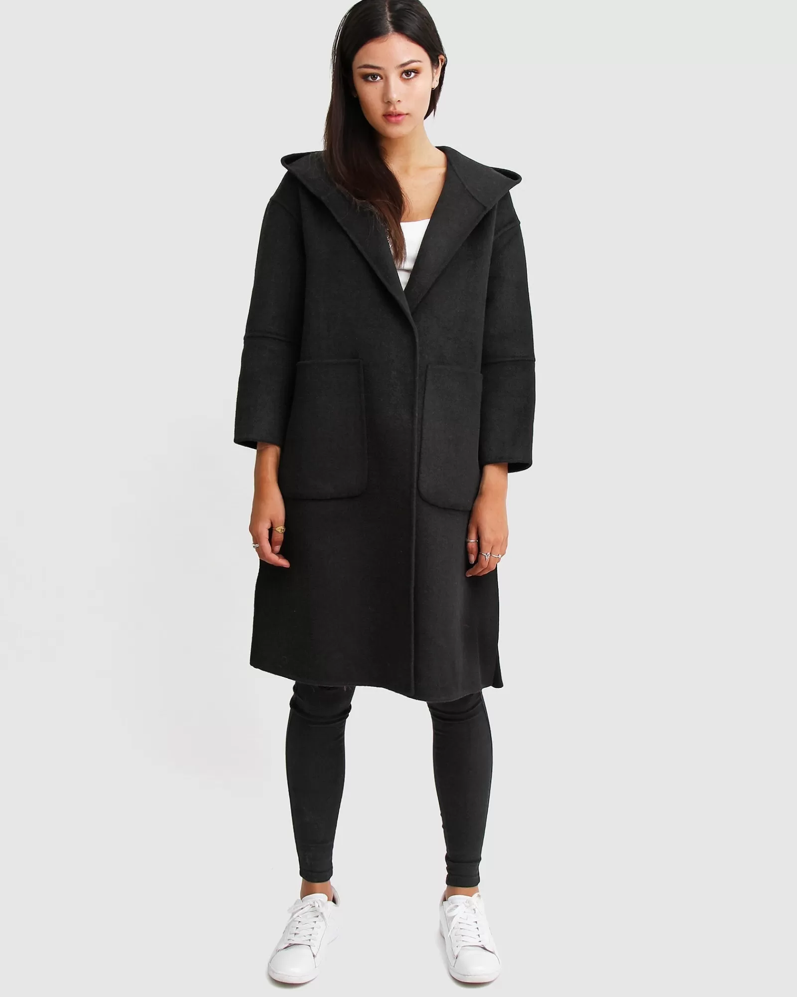 Belle & Bloom Walk This Way Wool Blend Oversized Coat -