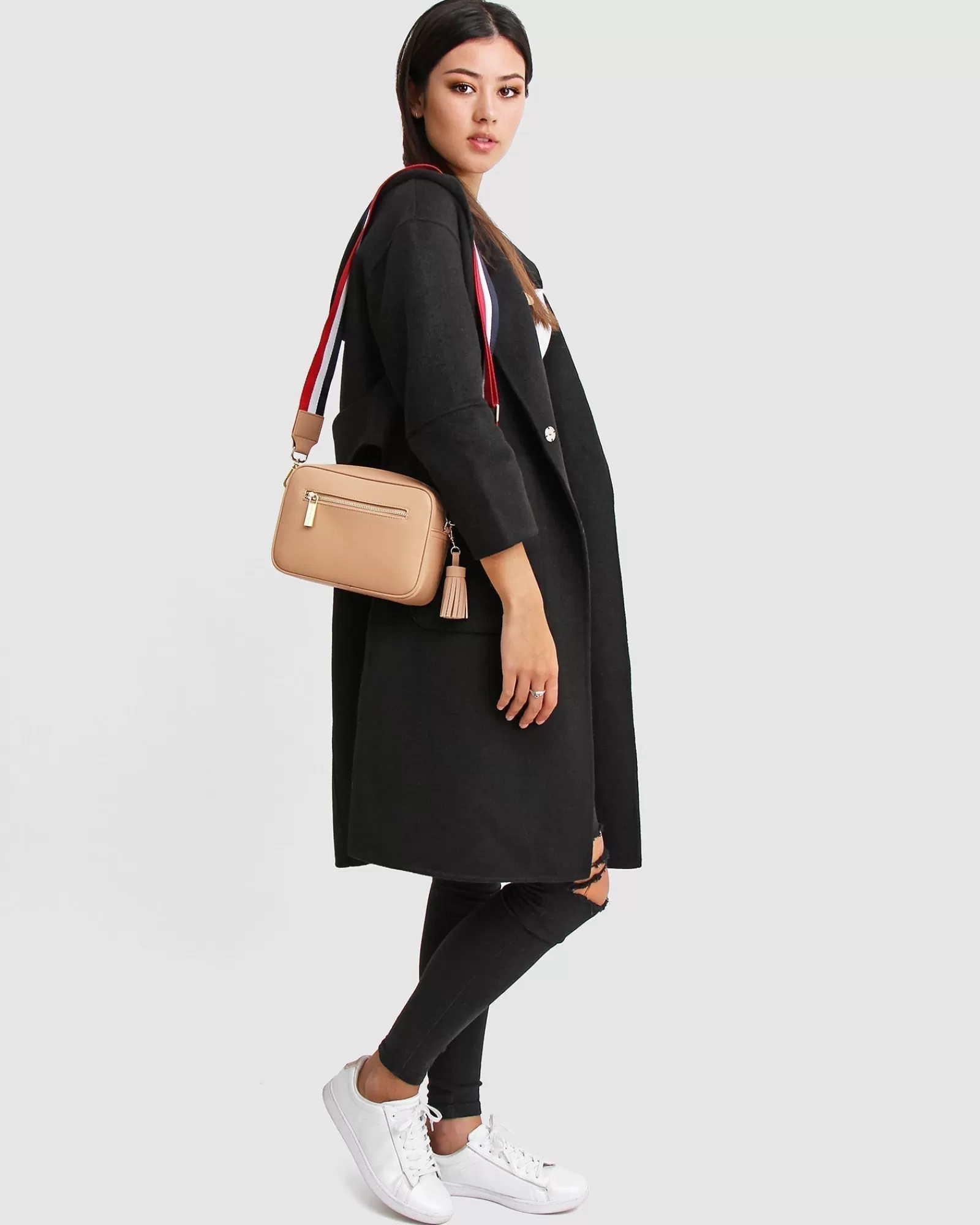 Belle & Bloom Walk This Way Wool Blend Oversized Coat -