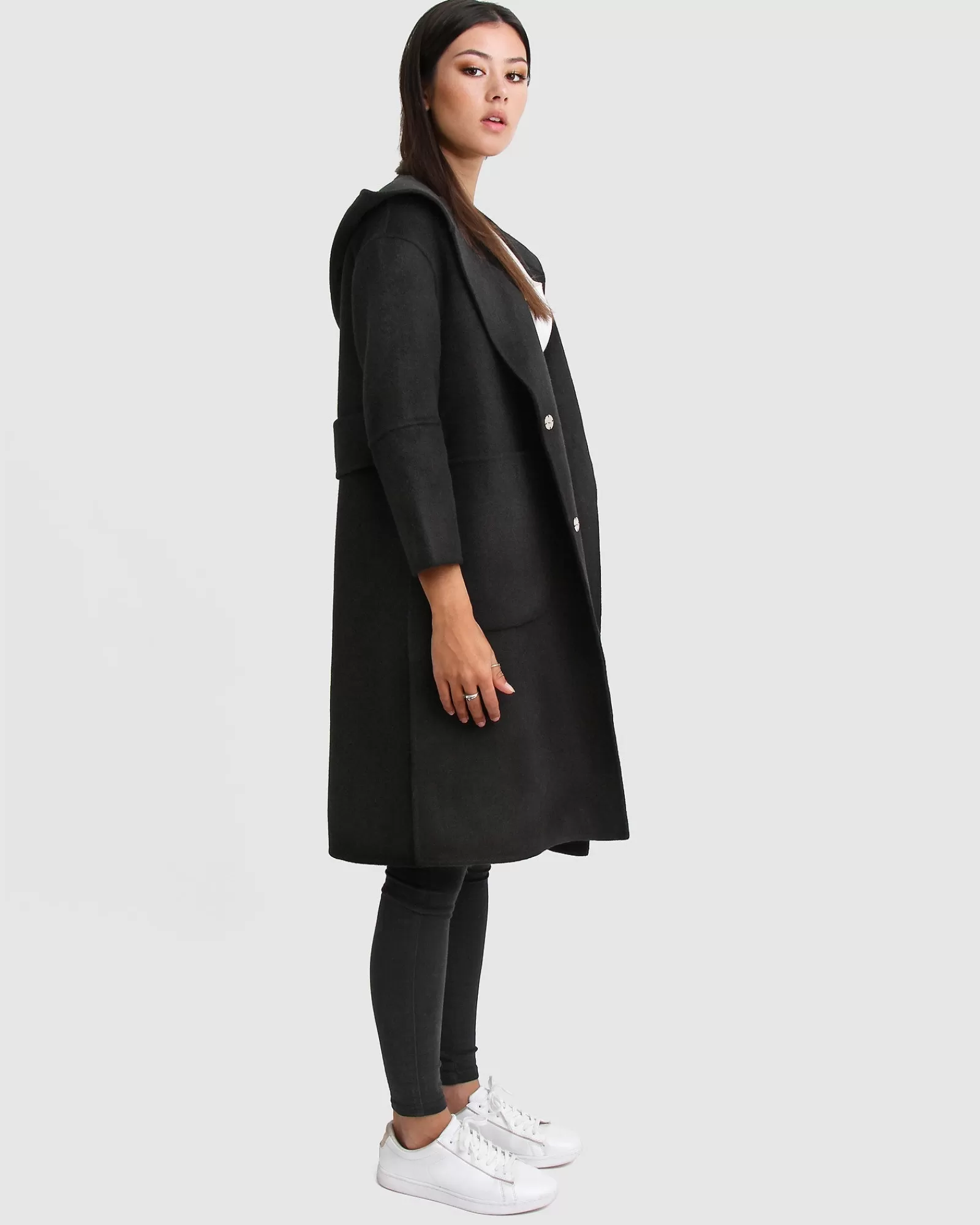 Belle & Bloom Walk This Way Wool Blend Oversized Coat -