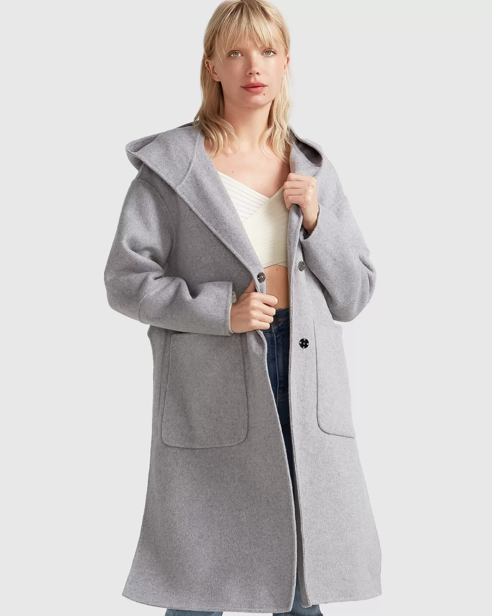 Belle & Bloom Walk This Way Wool Blend Oversized Coat -