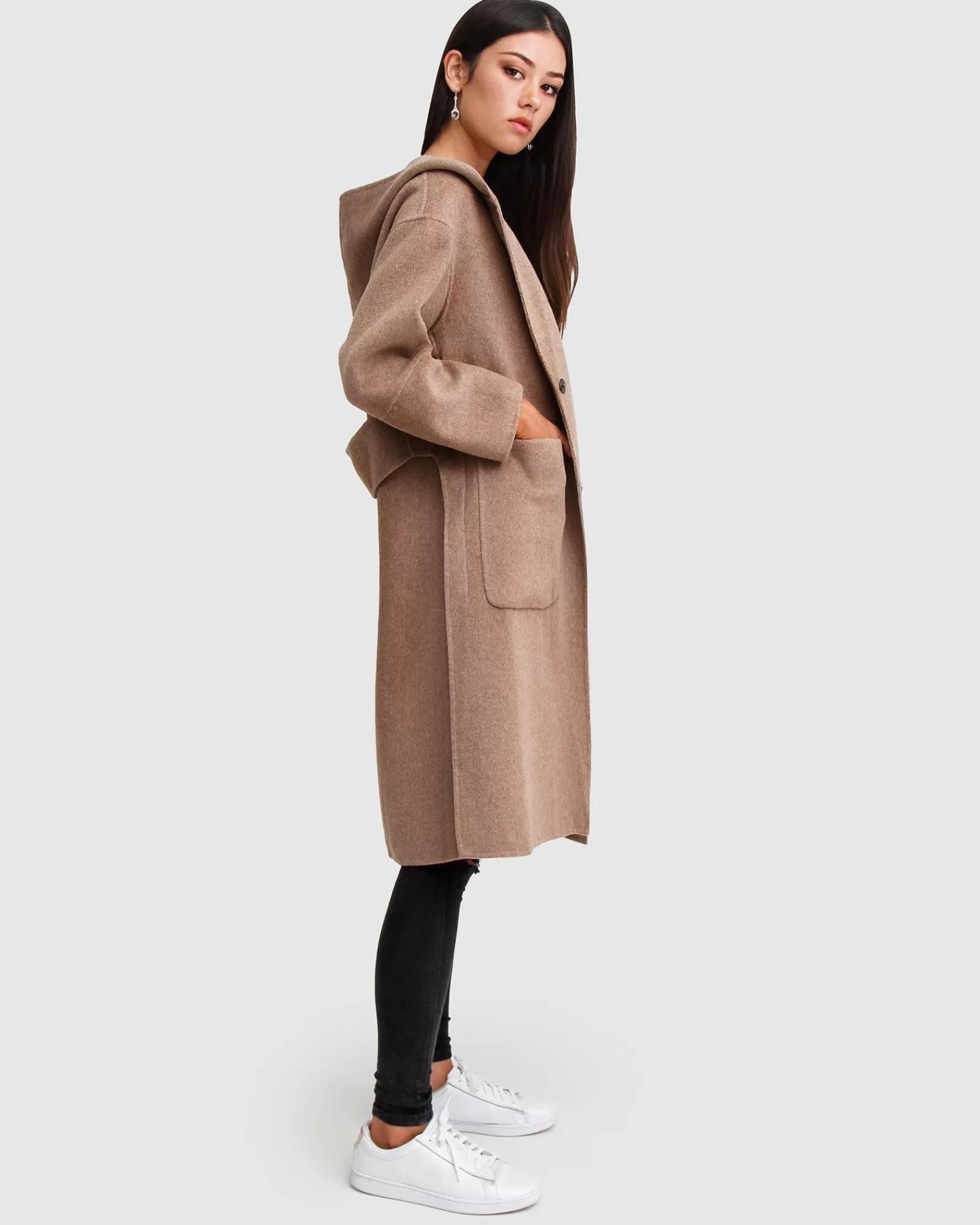 Belle & Bloom Walk This Way Wool Blend Oversized C -