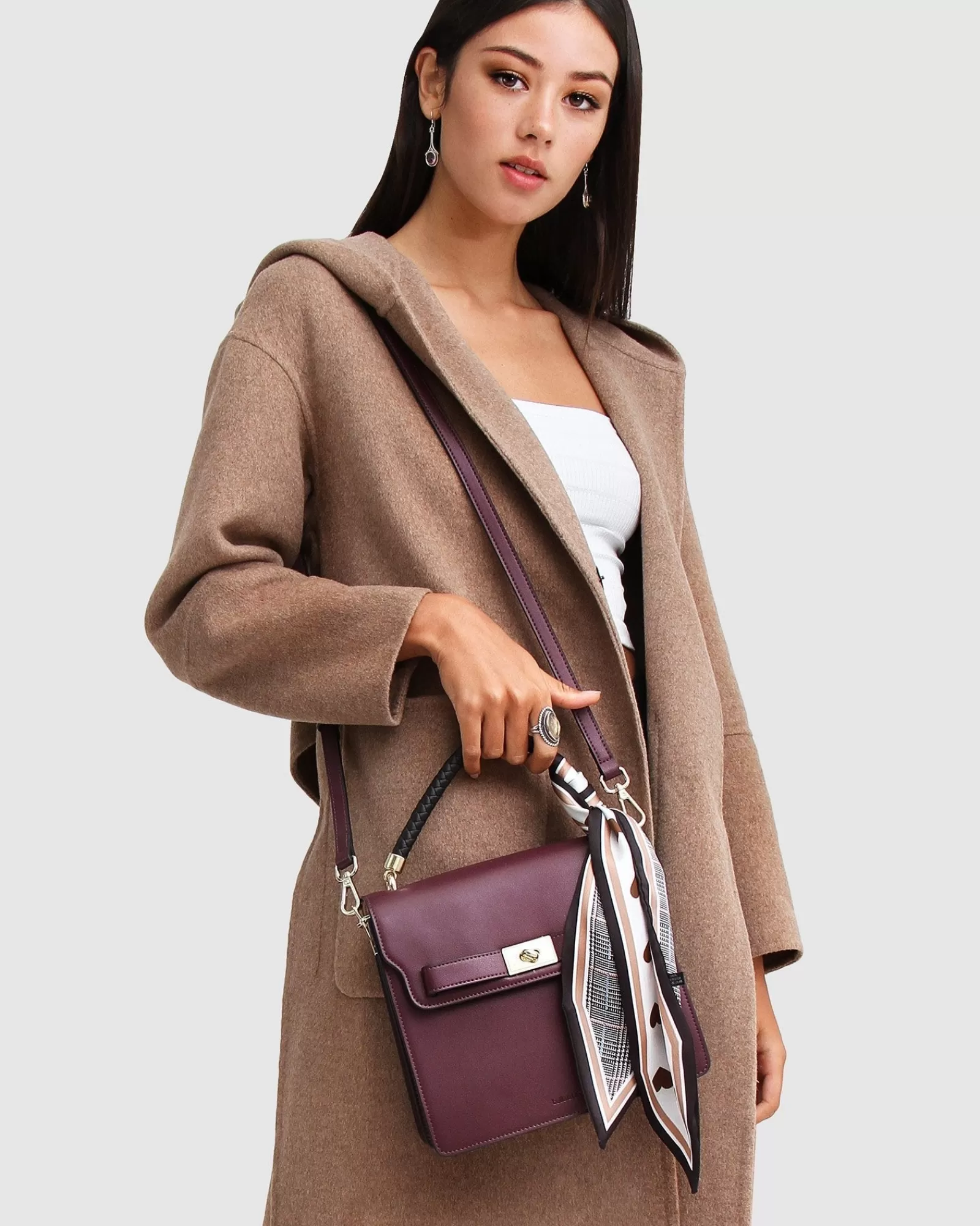 Belle & Bloom Walk This Way Wool Blend Oversized C -